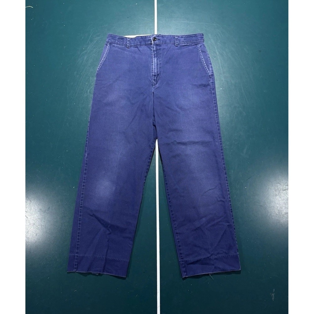 Vintage RED Kap Work Pants Men's 34 Faded Blue Trousers Straight Leg Workwear